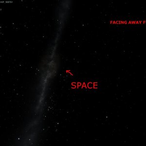 Cool feature; when looking strait out into space, all stars are visible...