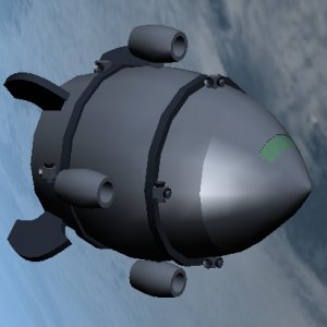 Skyboat in Earth orbit.
(Basic model by Robsoie, details added by me)