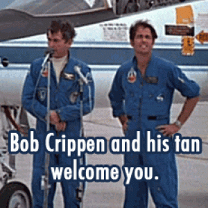 Bob Crippen and his tan welcome you!