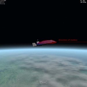 Heat shield at low AOA proposed effect