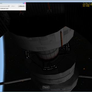 Bombs away! 3 Martlet 4 stacks, one in free flight, and two in the bay at the top of the screen.