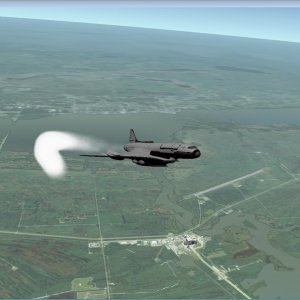 G42 with oxidizer droptanks on departure from KSC