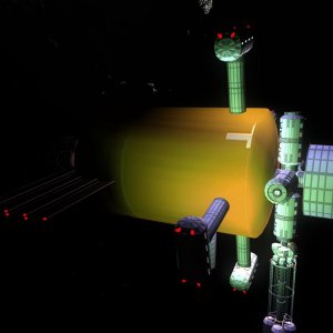 Update on the glowing spacecraft, the ones that glow have a normal map (with the only exception I've found being the space shuttle ET shown here)

Thi
