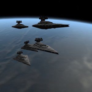 Unknown to NASA, An Imperial fleet emerges out of hyperspace above Earth...
