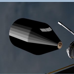 IMSBullet CM test. Mesh needs a lot of smoothing, but looks good overall. Forward dock is a lot smaller than I though as well. Both will be fixed soon