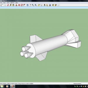 Liquid fuelled booster for the Eridanus Spaceplane for launches from the TX.