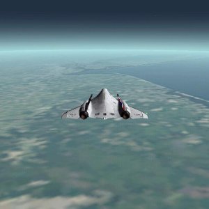 Engines off, scrams closed, gliding towards the Big Apple.