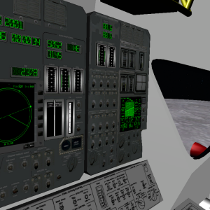 Cockpit WIP: Commander's position looking right.