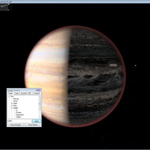 this is the light side of Jupiter (the night side is on the far side) so half of the day side's diffuse texture is being rendered as night