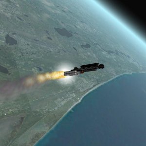 Gravity turn at ~20-30 km