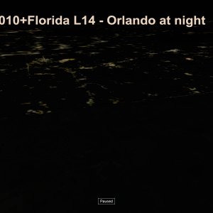 Orlando at night: Orbiter 2010 with level 14 Florida and base tiles (which don't support light maps).