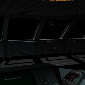 A view from the bridge of Armstrong as she approaches ISS