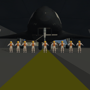 The crews of Chronus and Odyssee in front of Chronus.