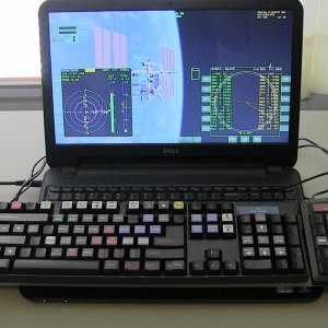 Orbiter Keyboard Modification Version 2.0 combined with a laptop.