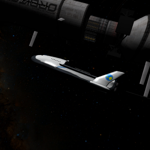 Station-keeping and ready for crew and cargo transfer.